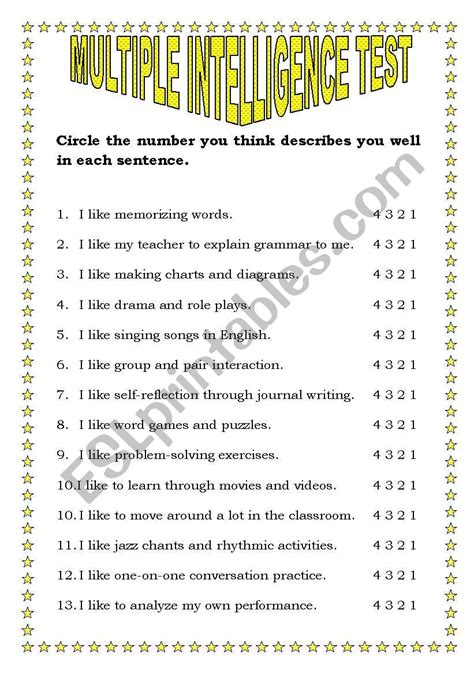 Multiple Intelligences Test: Online & Free! .